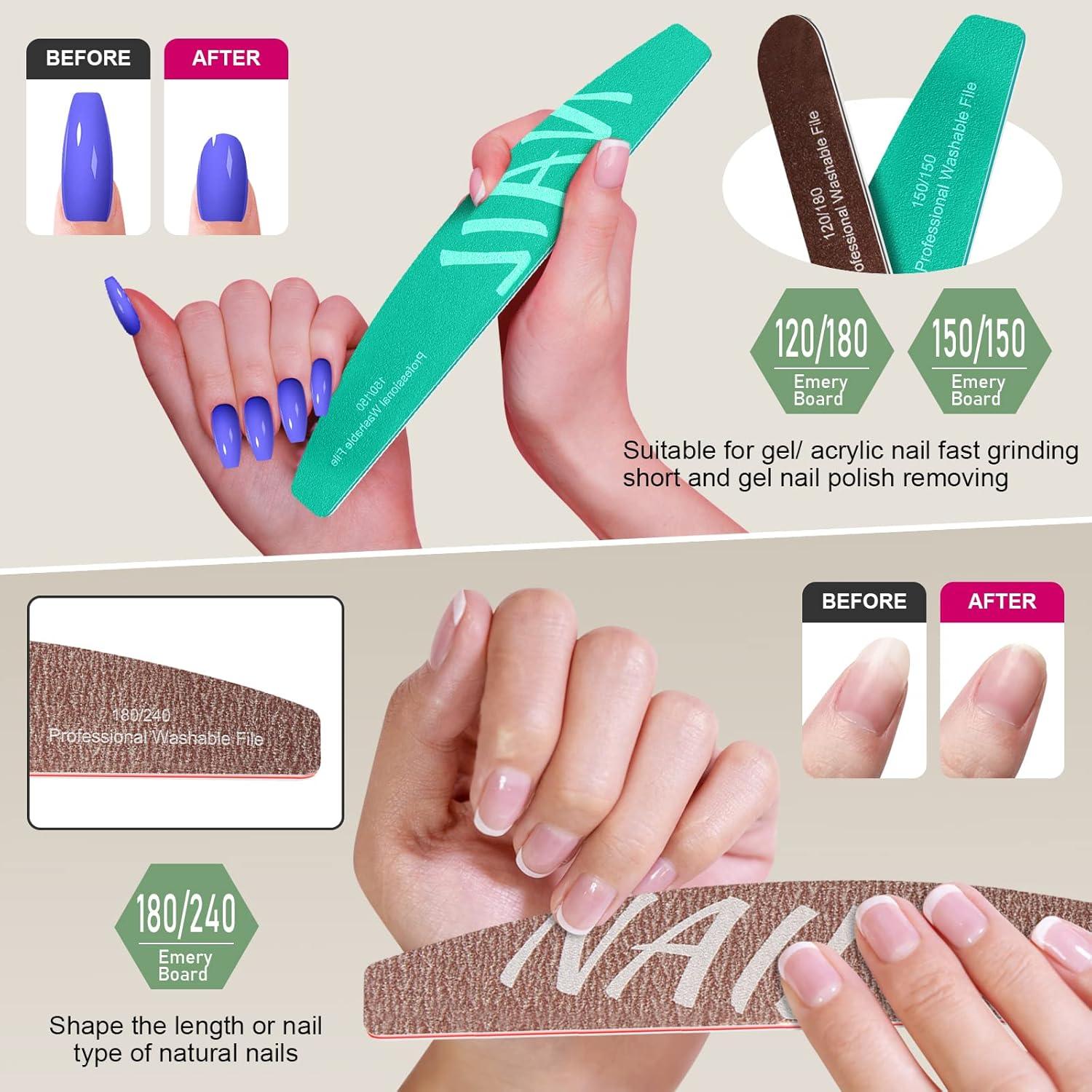 Nagelfeilen Set für Gelnägel, Acrylnägel, Naturnägel - 9-teilig