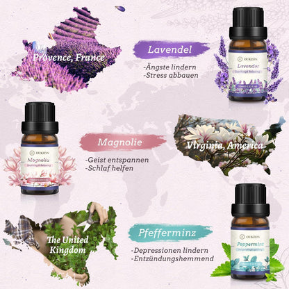 Ätherische Öle 8er Set 100% Rein Aroma