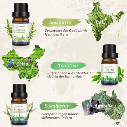 Ätherische Öle 8er Set 100% Rein Aroma