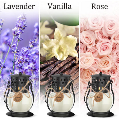 Duftkerzen geschenkset für Frauen mini Laternen 3 Stück