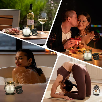 Duftkerzen geschenkset für Frauen mini Laternen 3 Stück