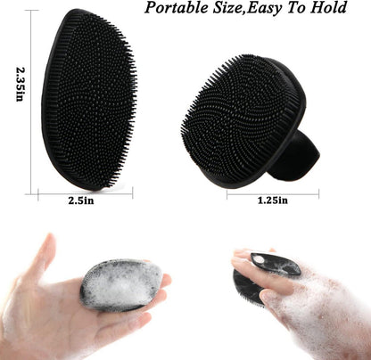 HieerBus Silikon Gesichtsreiniger Peeling Pad Schwarz Lila