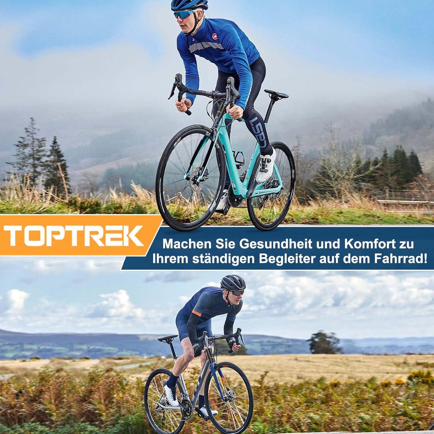 Toptrek Fahrrad Lenkererhöhung Vorbau 28,6mm 12x2,86cm Alu Schwarz