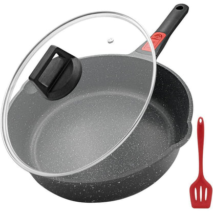 Bobikuke Pfanne 28cm mit Deckel Antihaft Induktion Geeignet