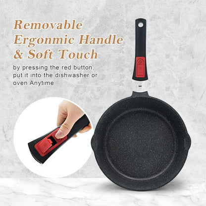 Bobikuke Pfanne 28cm mit Deckel Antihaft Induktion Geeignet