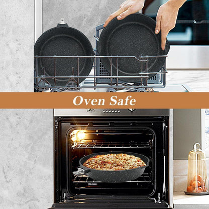 Bobikuke Pfanne 28cm mit Deckel Antihaft Induktion Geeignet