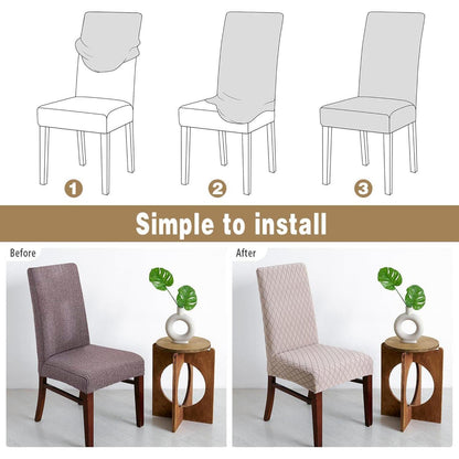 Stuhlhussen Set 4er – Taupe | Abnehmbar & Waschbar