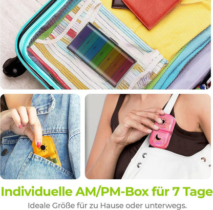 Tablettenbox 7 Tage Morgens Abends Pillendose 2 Fächer
