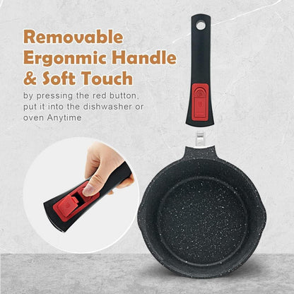 Stielkasserolle 16cm Milchtopf Induktion 1,5L Antihaft