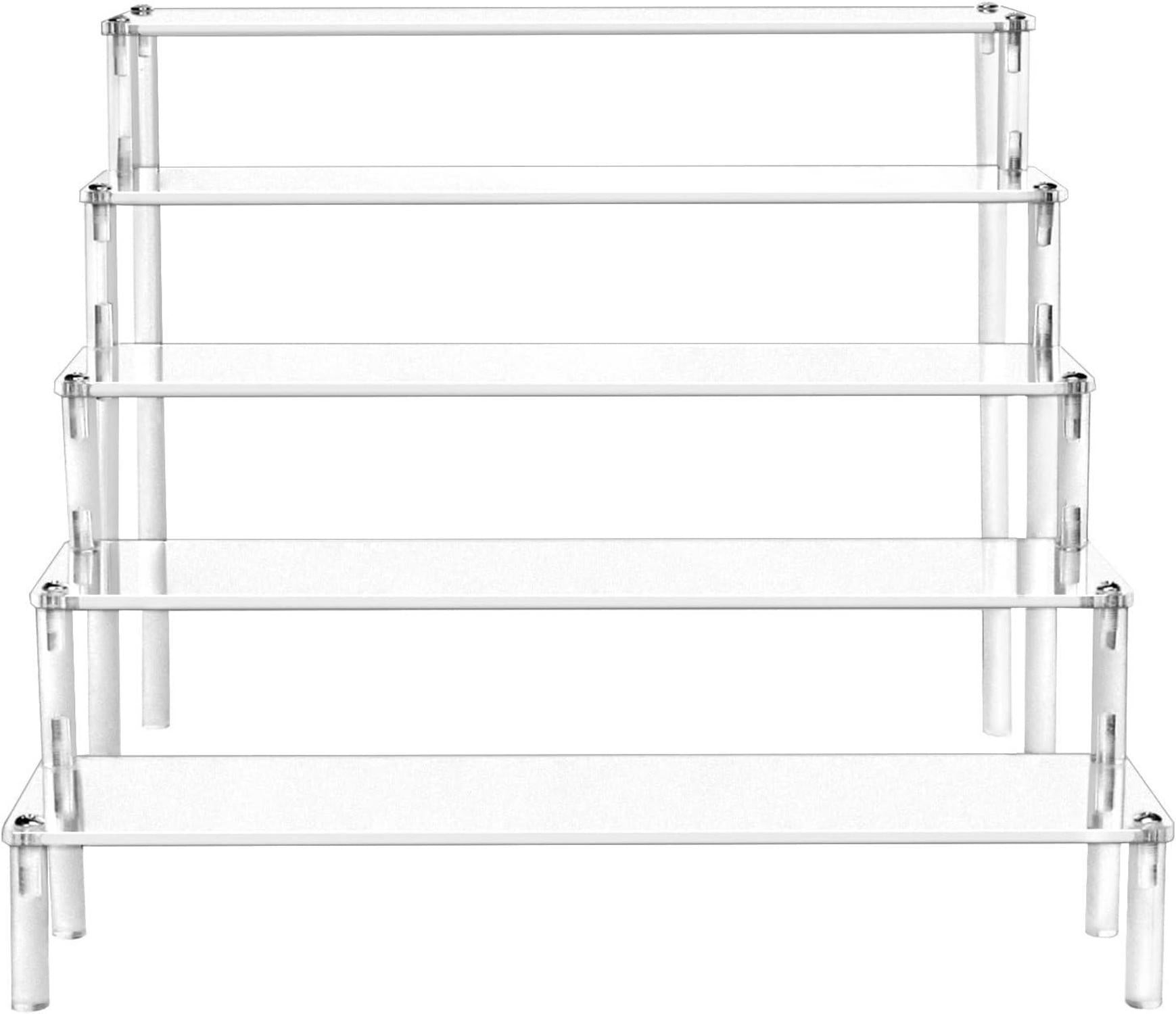 Acryl Display Ständer Transparent 5-Stufig für Figuren Schmuck Cupcake
