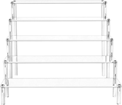 Acryl Display Ständer Transparent 5-Stufig für Figuren Schmuck Cupcake