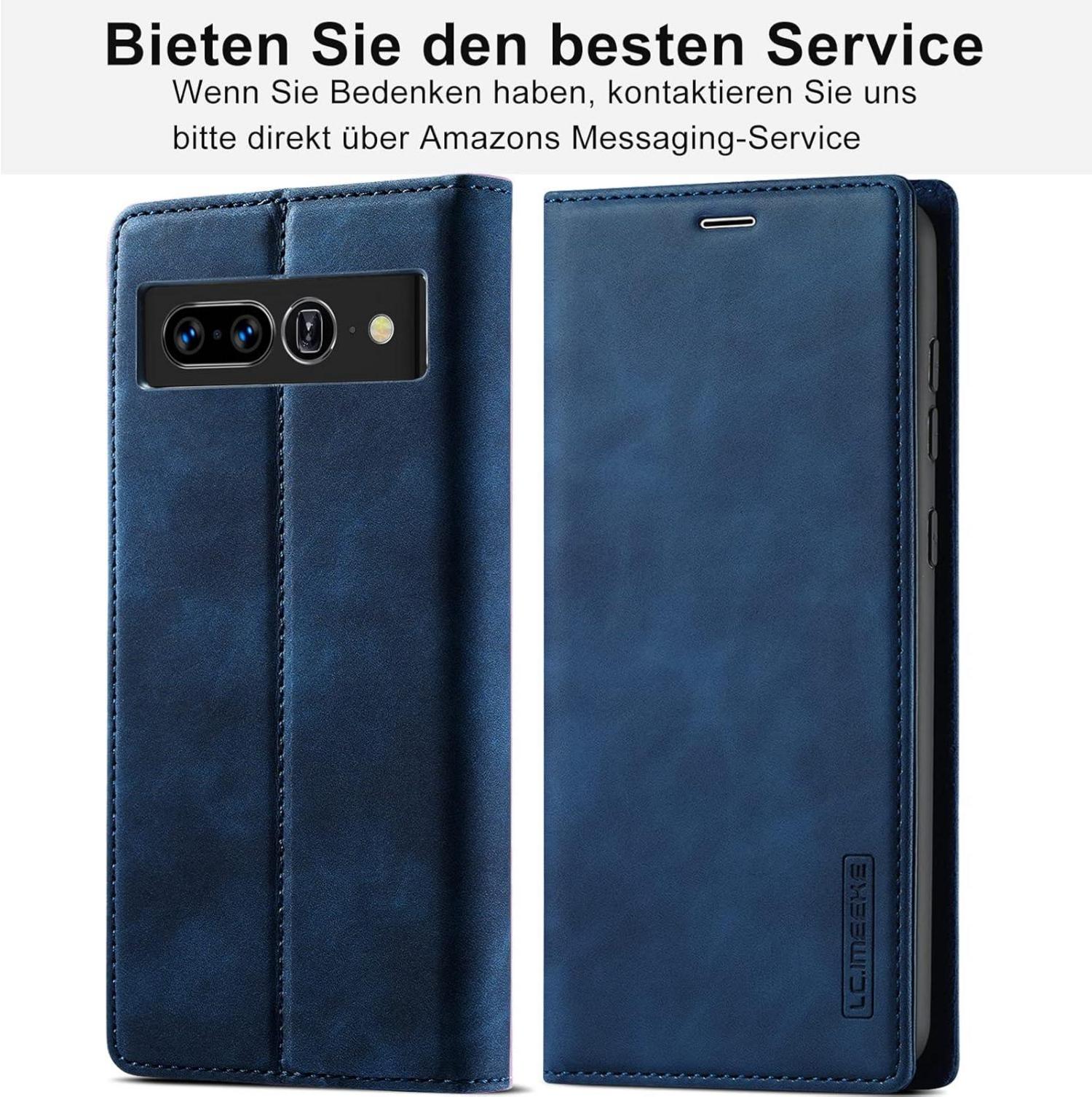 Google Pixel 7 Pro Handyhülle Leder Klappbar Flip Wallet Schutzhülle