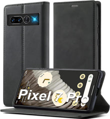 Google Pixel 7 Pro - Hülle Leder mit Schutzfolie | Klappbar Wallet