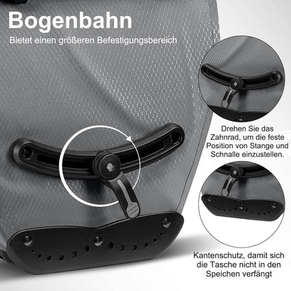 Toptrek Fahrradtasche Gepäckträger Wasserdicht Reflektoren