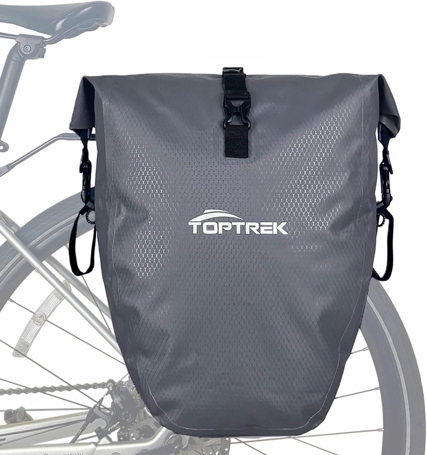 Fahrradtasche Gepäckträger Wasserdicht Reflektoren 23-28L Grau