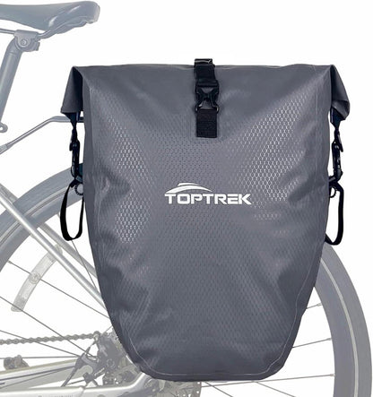 Fahrradtasche Gepäckträger Wasserdicht Reflektoren 23-28L Grau