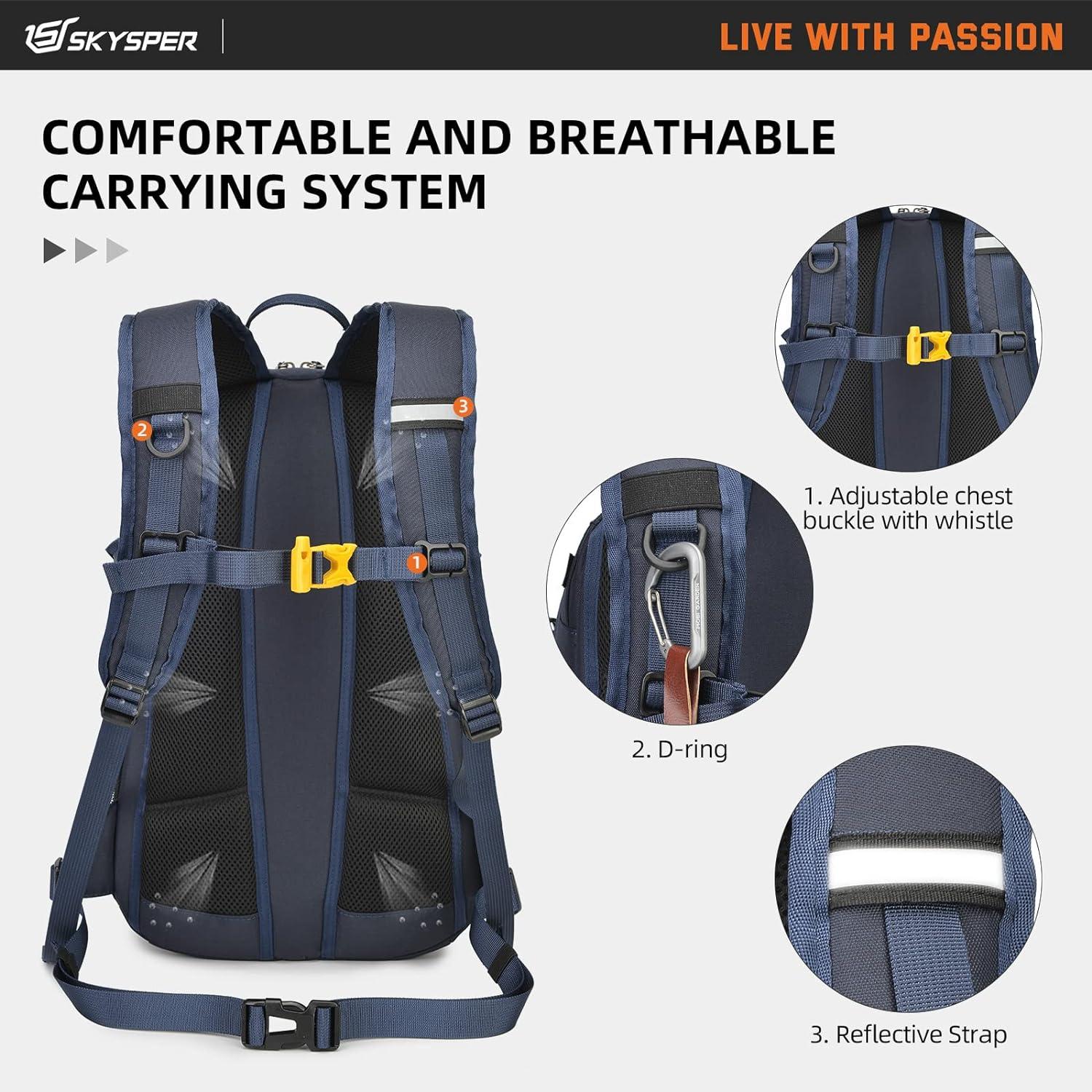 20L Wanderrucksack Trekkingrucksack Leicht Daypack für Abenteuer