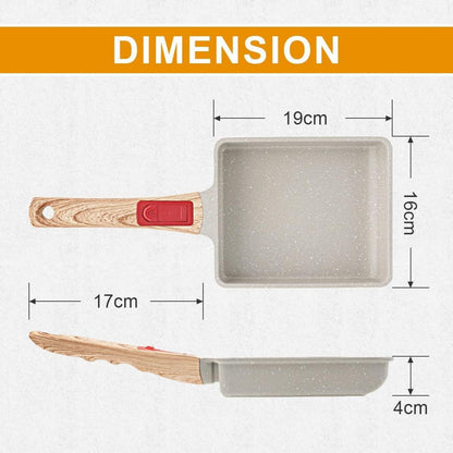 Tamagoyaki Pfanne Antihaft Rechteck 19 x 16 cm