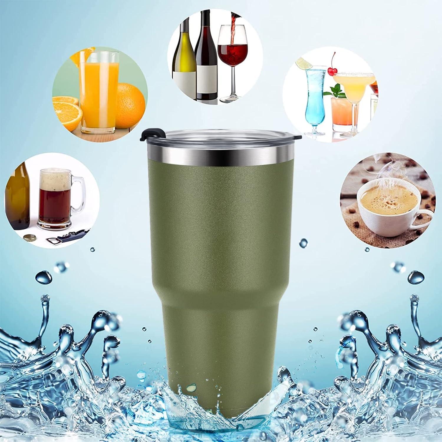 Livole 30oz Thermobecher Edelstahl Kaffee to go Armee Grün