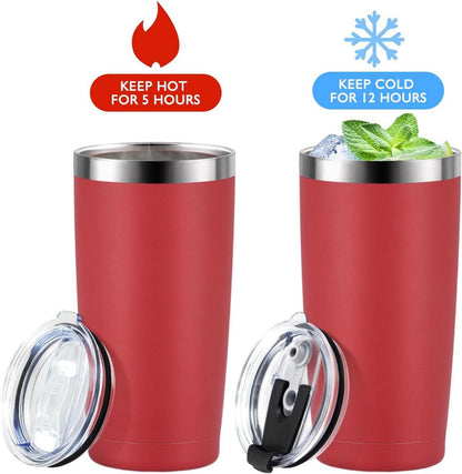 Thermobecher 20oz 600ml Edelstahl Strohhalm Deckel Vakuum Trinkbecher