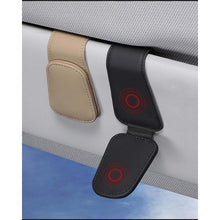 Brillenhalter Auto Sonnenblende Schwarz Leder Halterung