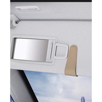 Brillenhalter Auto Sonnenblende Schwarz Leder Halterung