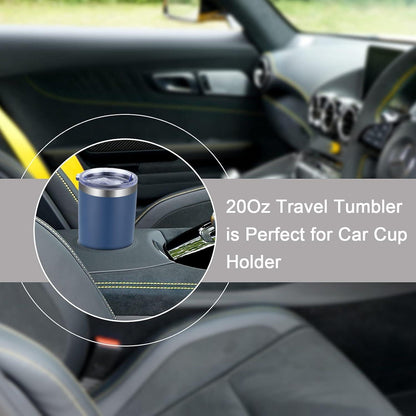 Isolierbecher 20oz 600ml Edelstahl mit Strohhalm Deckel Vakuum