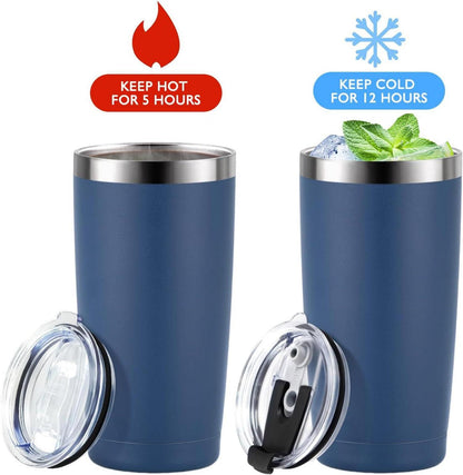 Livole Thermobecher 20oz 600ml Edelstahl Trinkbecher Kaffee to go Blau