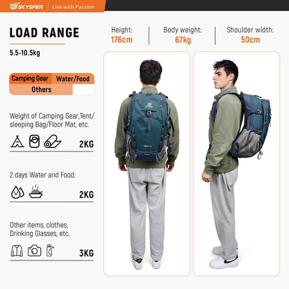 Wanderrucksack 30L Trekkingrucksack Wasserfest Rückenbelüftung Outdoor