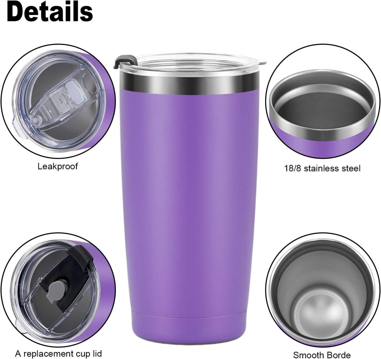 Thermobecher 20oz 600ml Edelstahl mit Strohhalm und