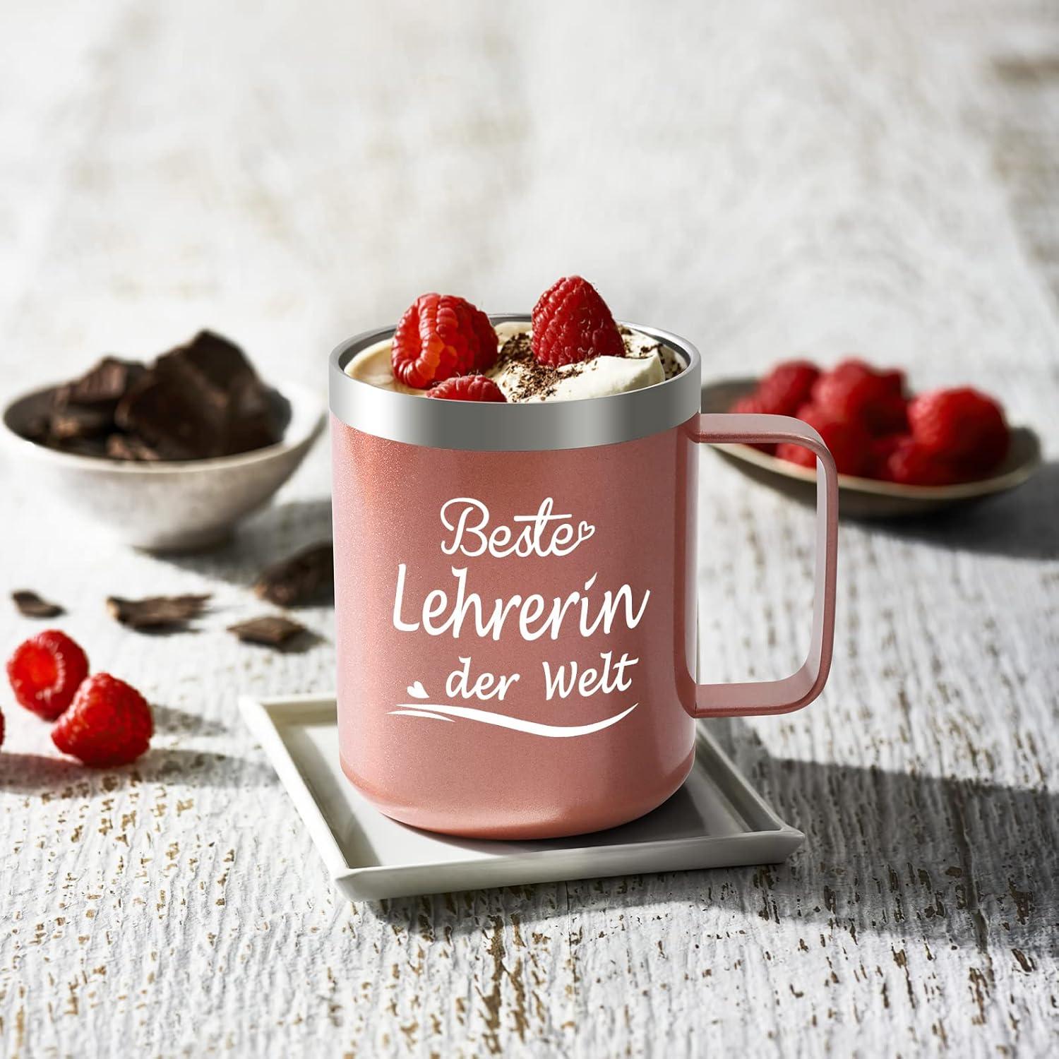 Livole Beste Lehrerin der Welt Tasse 12oz Edelstahl-Thermobecher