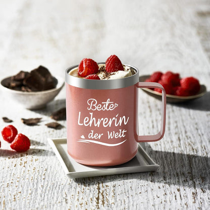 Livole Beste Lehrerin der Welt Tasse 12oz Edelstahl-Thermobecher