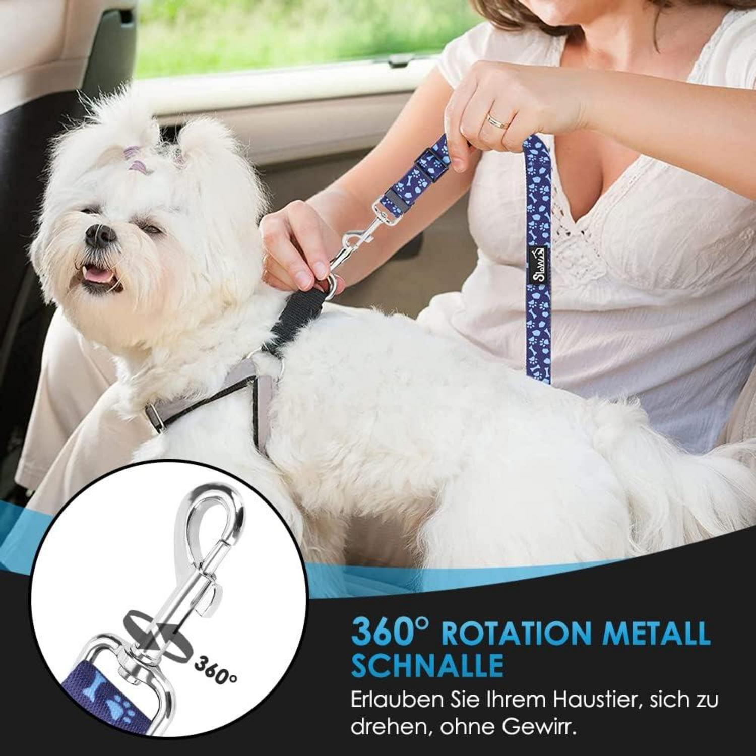 Hundegurt Auto Sicherheitsgurt 2-in-1 Kopfstützen Anschnallgurt 2Pcs