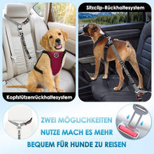 SlowTon Hundegurt Auto 2-in-1 Kopfstützen Anschnallgurt mit