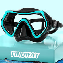 Findway Taucherbrille Erwachsene HD Gehärtetes Glas Schwarz