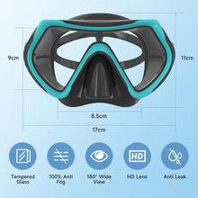 Findway Taucherbrille Erwachsene HD Gehärtetes Glas Schwarz