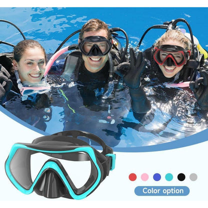 Findway Taucherbrille Erwachsene HD Gehärtetes Glas Schwarz