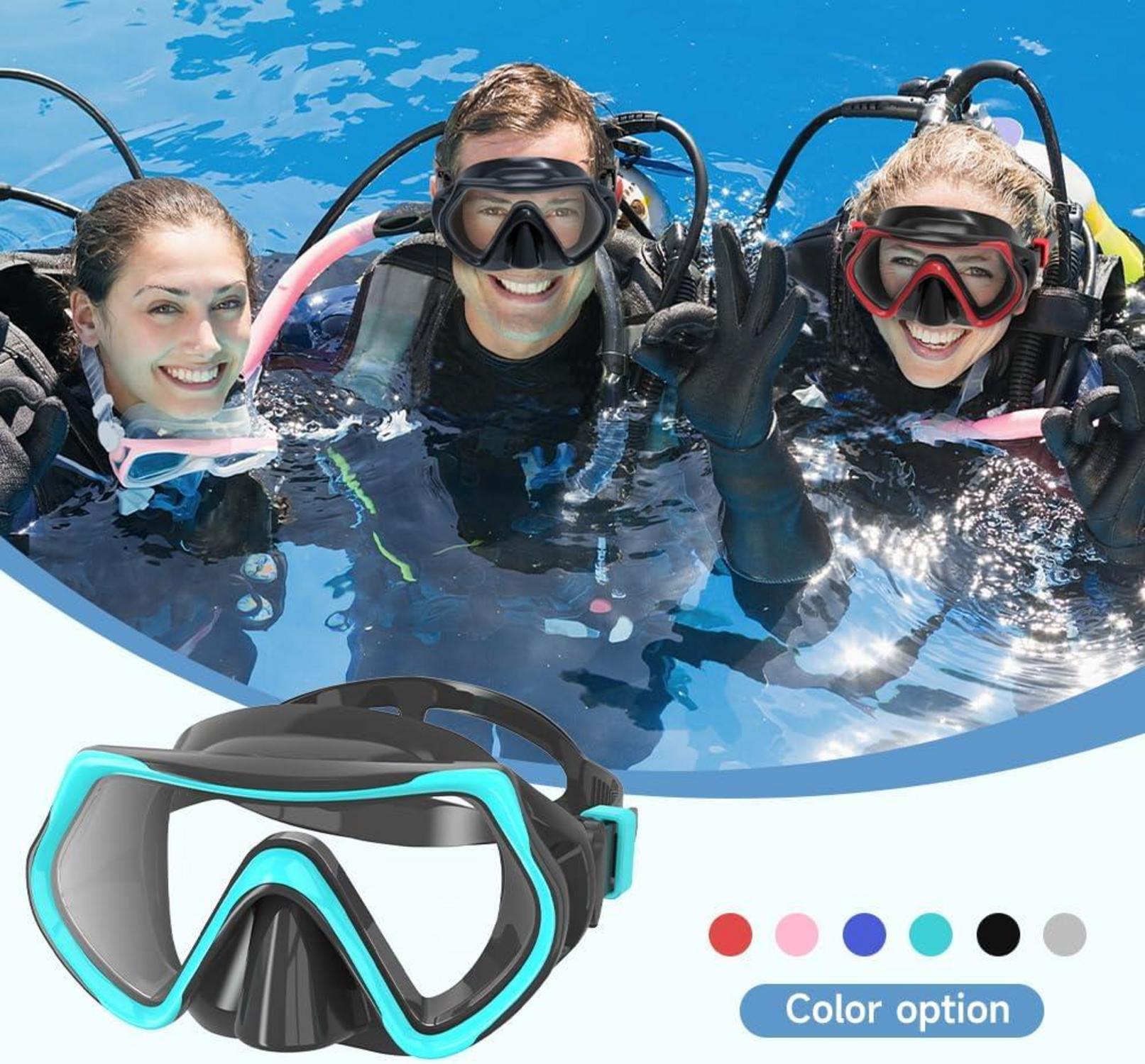 Findway Tauchermaske Erwachsene Verstellbares Silikonband HD Glas Anti-Leck