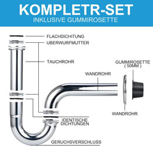 Universal Siphon Waschbecken Ablaufgarnitur Röhrensiphon 1