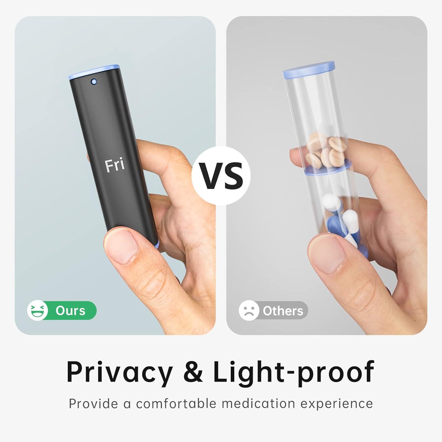 Tablettenbox 7 Tage Pillendose 2 Fächer Schwarz