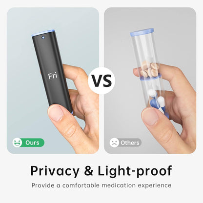 Tablettenbox 7 Tage Pillendose 2 Fächer Schwarz