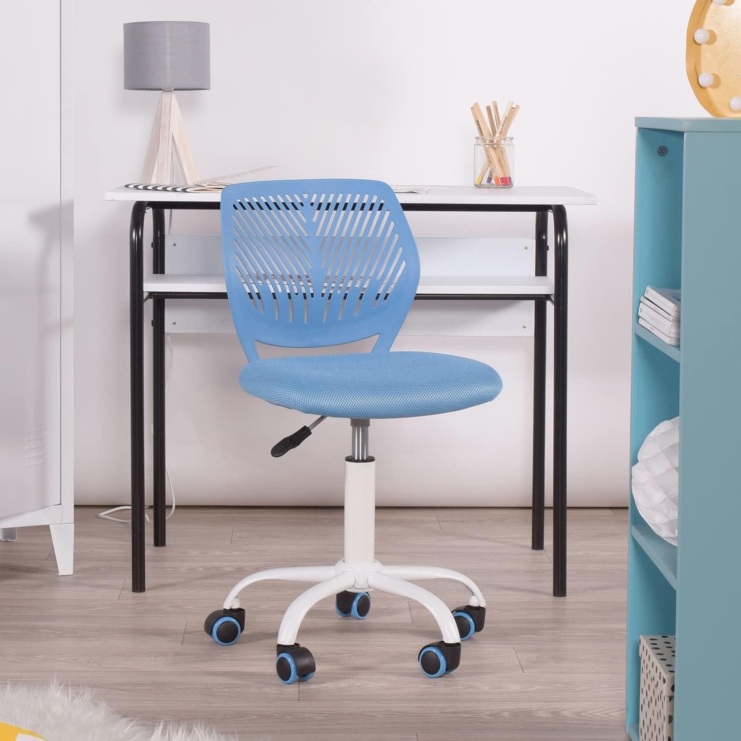 Ergonomischer Schreibtischstuhl Set in Rosa und Blau, verstellbar