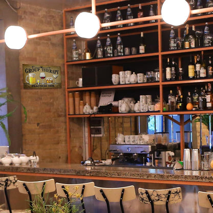 Retro Blechschild Gruppe Therapy Practiced Here Vintage Dekor 20x30cm Metall