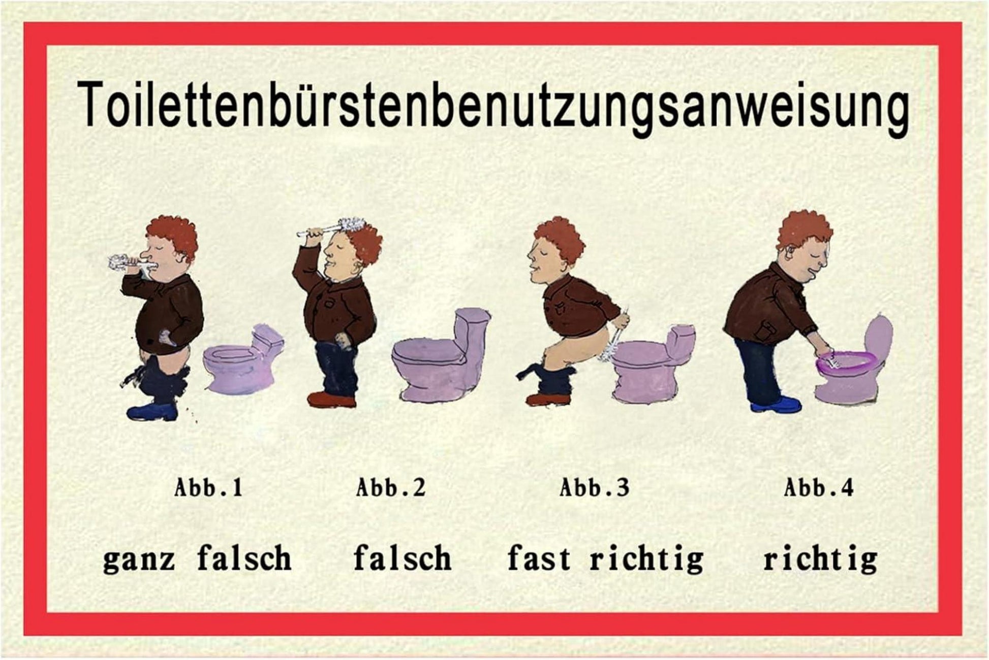 Witziges Blechschild zur Toiletten Dekoration, 20x30cm Metallschild