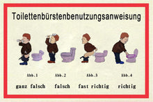 Witziges Blechschild zur Toiletten Dekoration, 20x30cm Metallschild