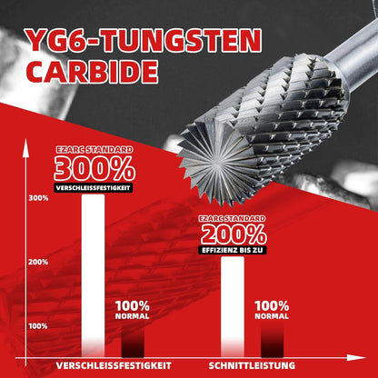 Hartmetall Frässtifte 1/4-Zoll Schaft Doppelschnitt