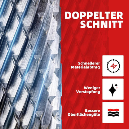 EZARC SB-5 Hartmetall Frässtifte Doppelschnitt Zylinderendschnitt