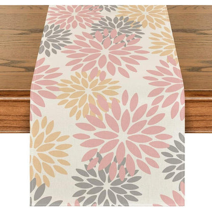 Tischläufer Blumen Rosa Dahlie 40x140 cm - Frühling & Sommer Dekor