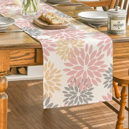 Tischläufer Blumen Rosa Dahlie 40x140 cm - Frühling & Sommer Dekor
