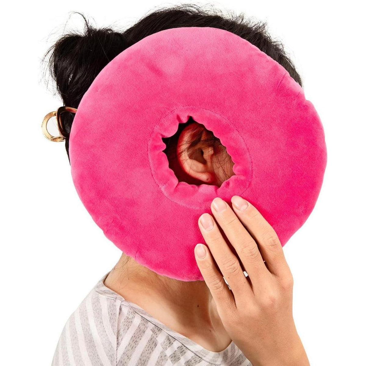 Piercing Kissen mit Loch für Seitenschläfer – Rosa